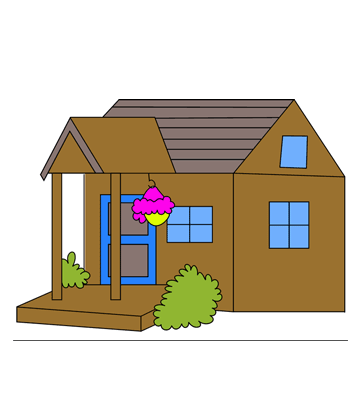 Lovely House Coloring Pages